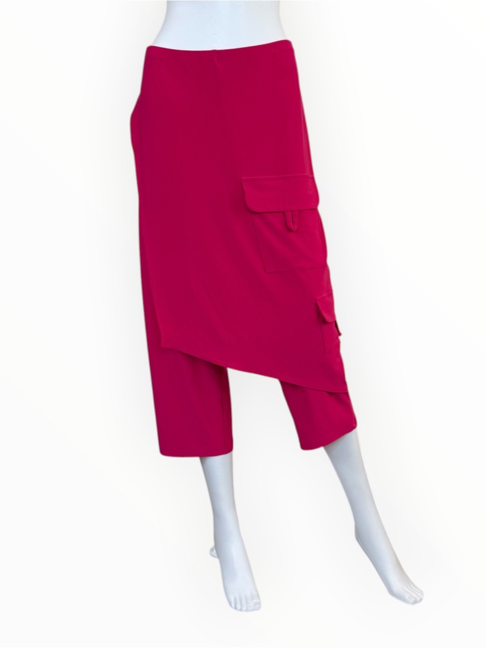 Sympli Pink Asymmetric Wrap-style Overlay Layer Pants Size 14 Q1024